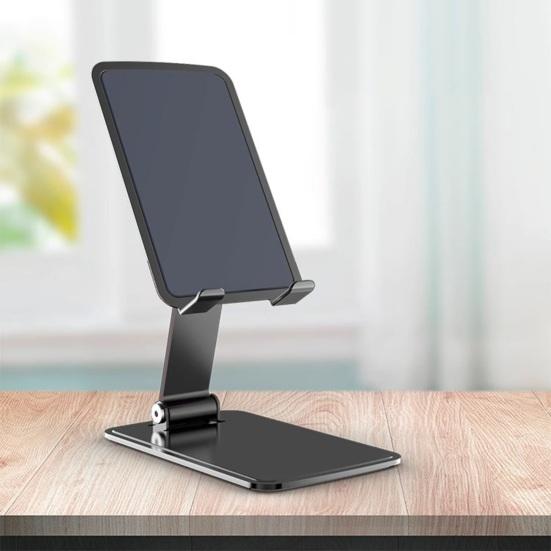 Mobile Phone Holder Stable Metal Adjustable Angle Stand Foldable Anti-Slip Desk Phone Stand for Smartphones Tablets