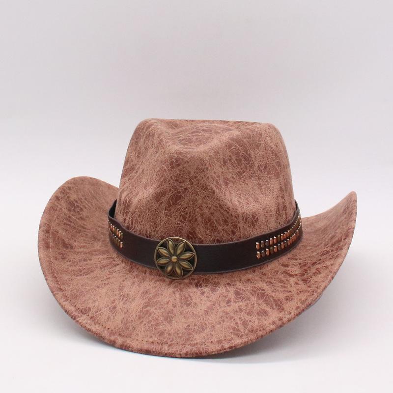 Шляпы Рыцарей для Мужчин и Женщин Дорожные Шляпы Тибетские Цилиндры Западные Шляпы для Степных Районов Тибетский Этнический Стиль Шляпа-Зонтик Защита от Солнца Ковбойские Шляпы One size fits all (taoniu)