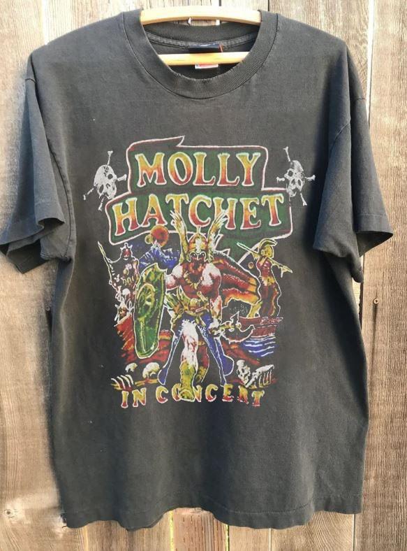 Molly Hatchet Hard Rock Band Music Charcoal Short Sleeve Unisex T shirt WA4182 XXXXL