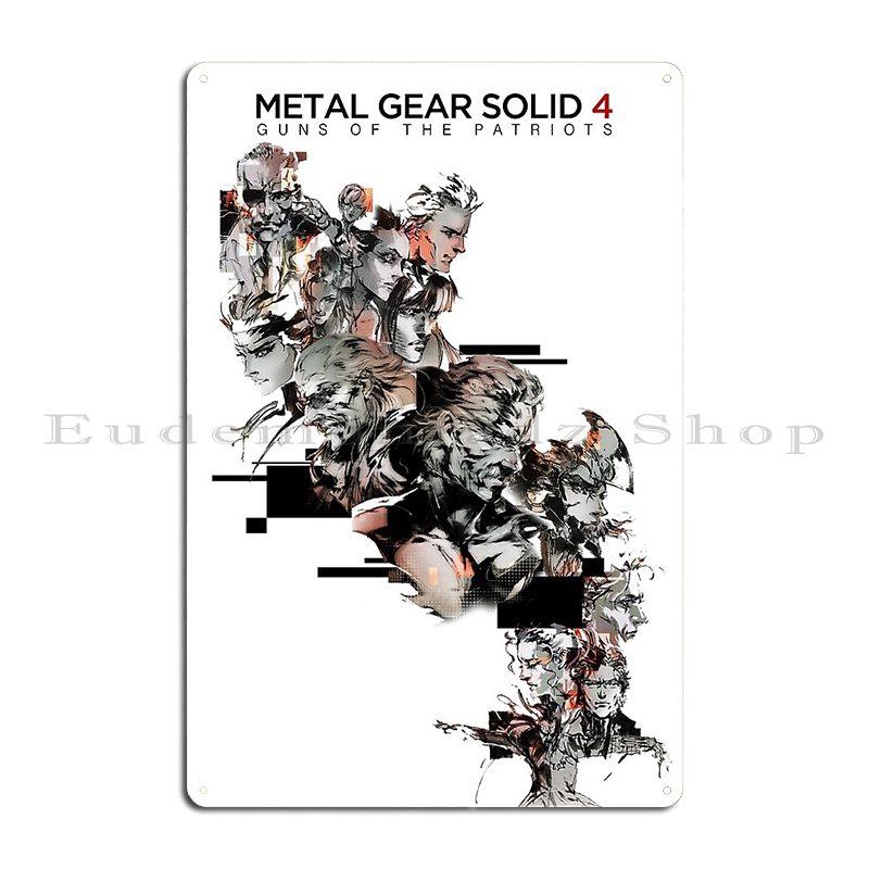 Metal Gear Solid 4 Guns Of The Patriots Металлическая табличка Постер Создайте Дизайн для Вечеринки Клуба Клубная Кухня Жестяная табличка Постер 20x30cm