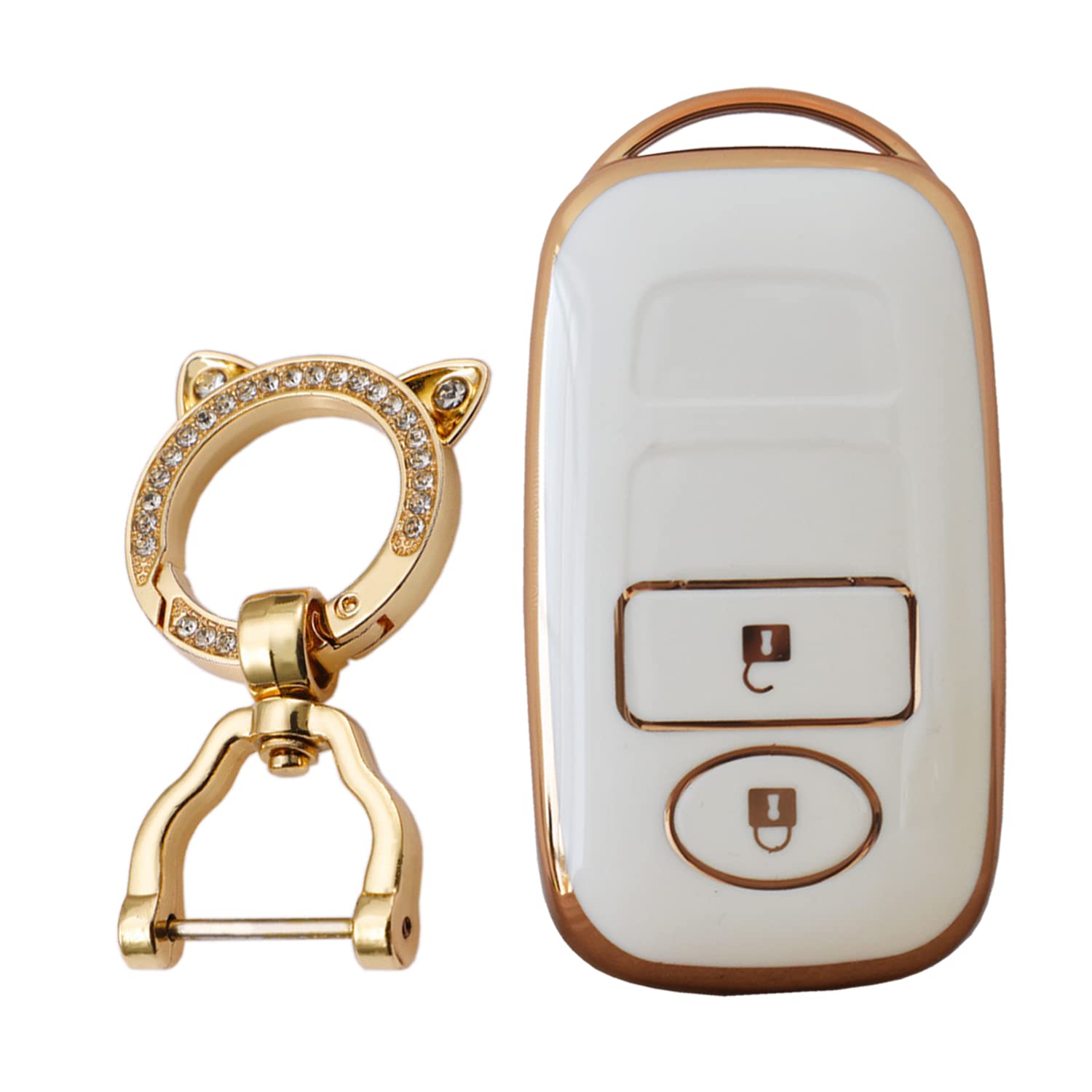 

[KUNIO] Toyota Dedicated Silicone Key Case, Key Holder, Gift, Key Cover, For Toyota, Daihatsu білий