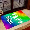 Beatles Rainbow Burst Themed Antislip Durable Polyester Home Decorative Large Size Durable Floor Mat For Living Room Dining Room Doorway Office Desk