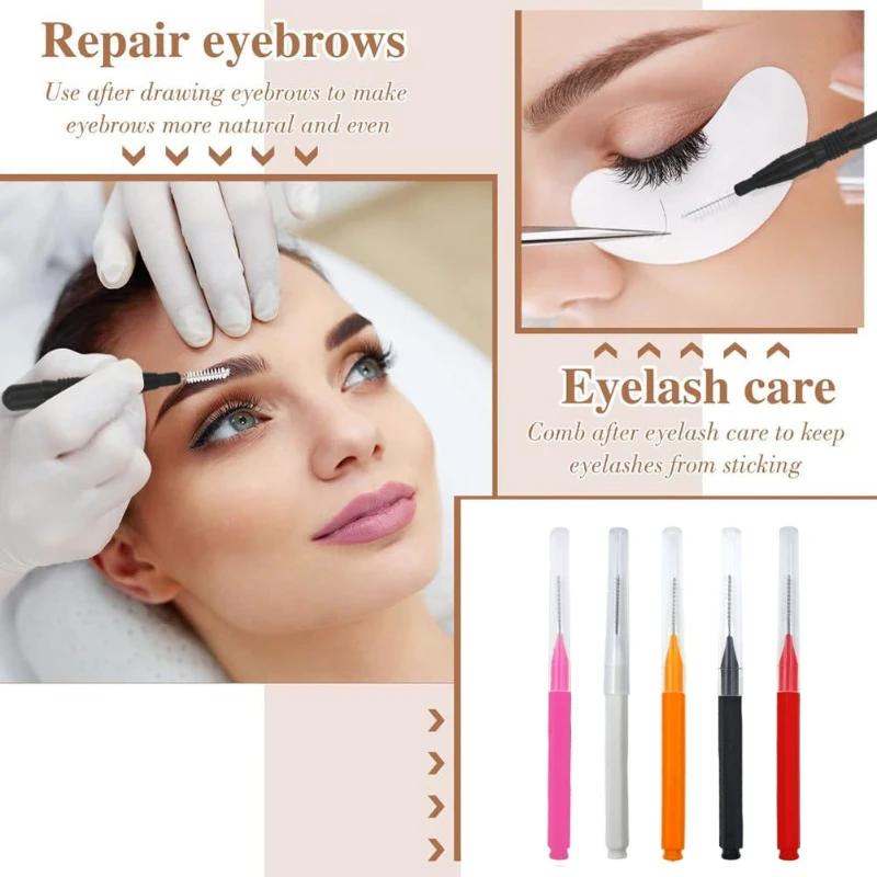 5/10/50PCS Mini Eyebrow Brush Brow Perm Brush Disposable Brow Lifting Brushes Bendable Micro Eyelash Brush Applicators Tools