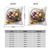 Easter Pillow Cover Colorful Eggs in Basket Funny Pillow Case Polyester Cushion Cover Pillowcases For Chair Sofa Home Decoration