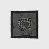L’H.A.S SIGNATURE SYMBOL SILK SCARF SMALL_black