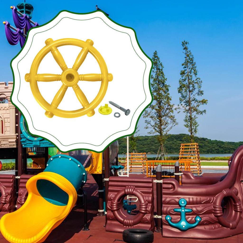 Pirate Ship Wheel Toy Playground Equipment for Jungle Gym Backyard Treehouse