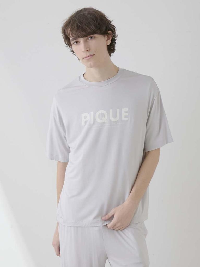 Gelato Pique HOMME Rayon Pique Logo PMCT251954 LGRY M Cool-Touch T-Shirt Men's