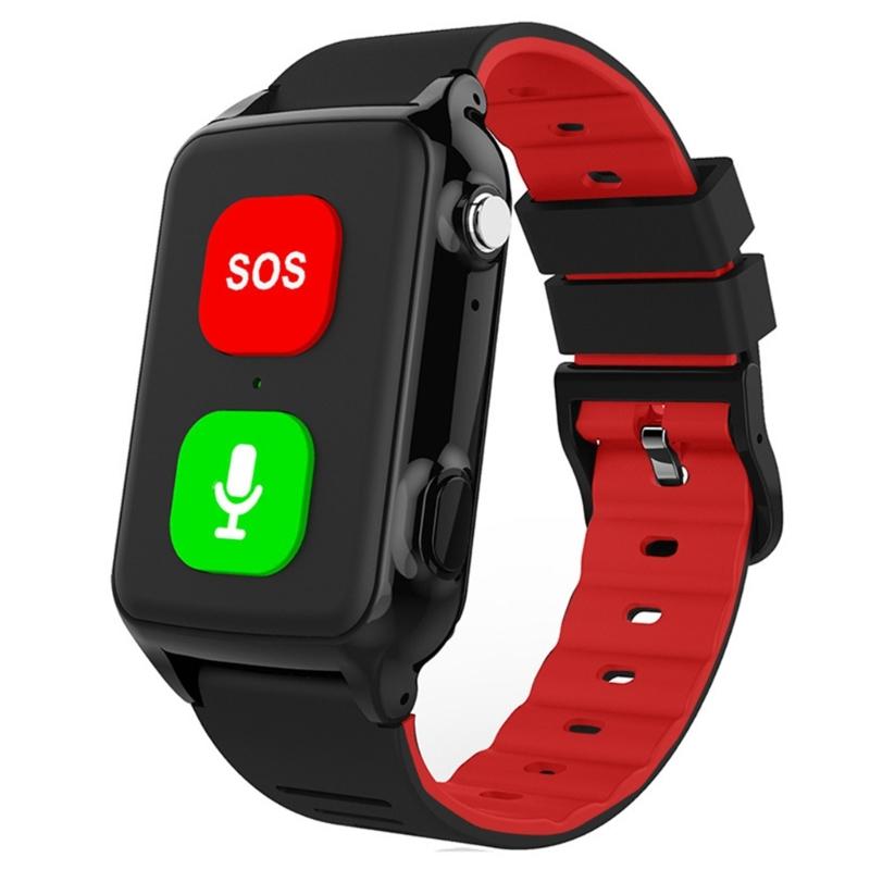 4G Smartwatch Big Button Large Volume Blood Pressure Heart Rate Temperature Monitor Accurate Position Elderly Bracelet