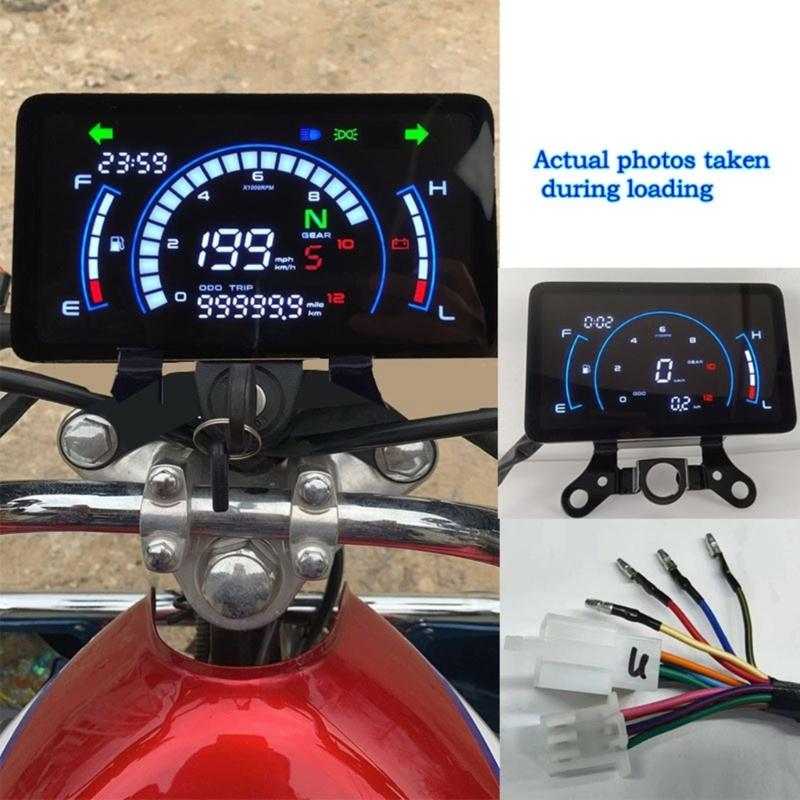 Motorcycle Digital Instrument Panel 12V Speed and Mileage Display Suitable for CG125, ITALIKA EX125 FORZA125 FT125 Bikes