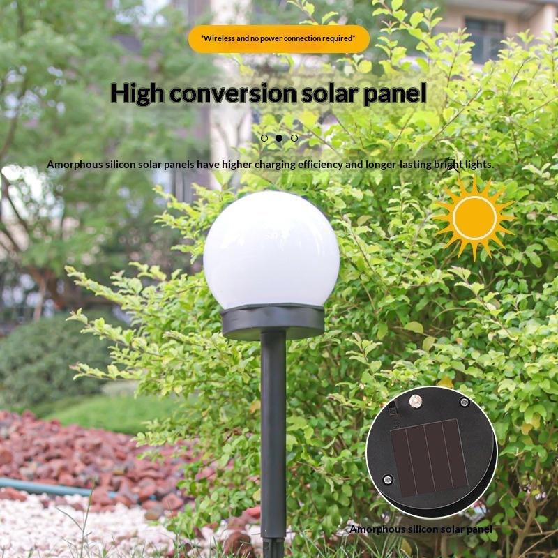 Solarleuchten für Außenkugel, 1 Stück LED-Gartenlicht, Wasserdichte Lampe, Für Terrasse, Wege, Hof, Gartendekoration