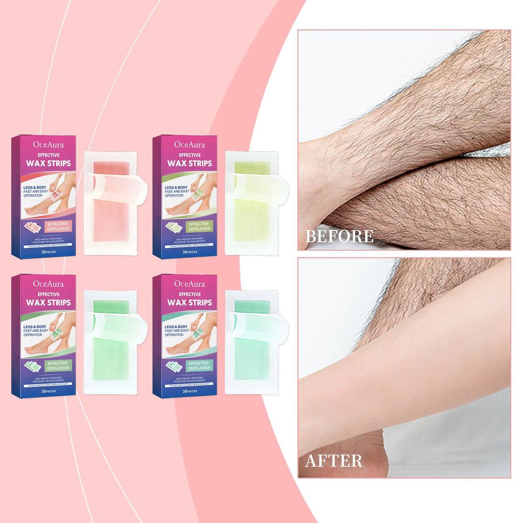 Scented Body Wax Strips – Gentle & Moisturizing Formula for Refreshing, Smooth Skin | Painless Hair Removal Series
