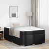 Bed Frame with Mattress Black 120 X 190 Cm Fabric