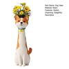 Handcrafted Quirky Dog Vase Whimsical Slim Puppy Sculpture Dog Flower Vase Decorative Vase for Desk Shelf