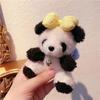 Cute Panda Doll Keychain Charming Panda Car Ornament Fun Decorative Piece Lovely Bag Charm for Women Perfect Present