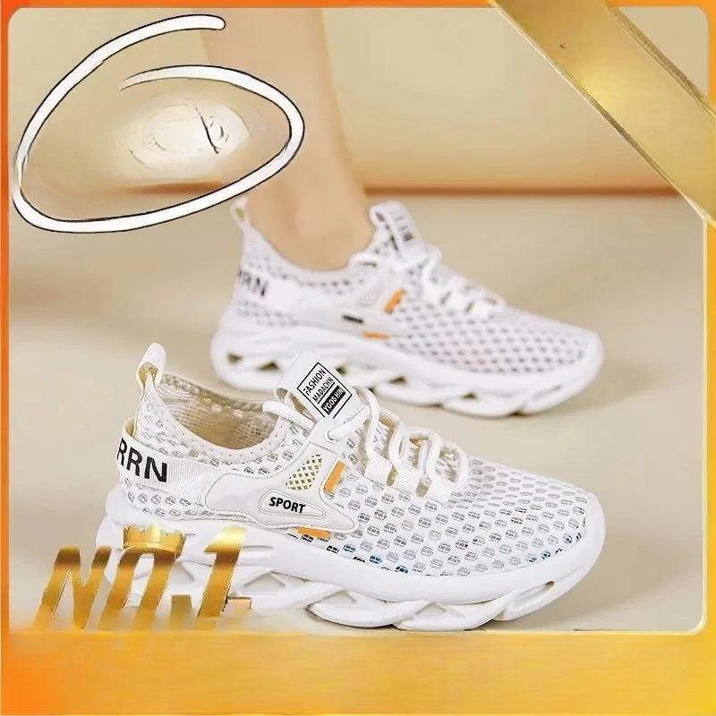 Mesh Hollow Hole Shoes for Women 2025 Summer Breathable Hot Sale Ultra-light Slip-on Thick-soled Shoes for Women