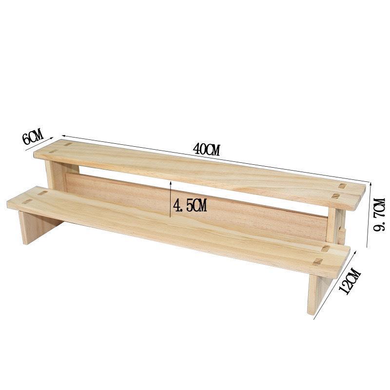 Rustic Wooden Display Riser 1Pcs Decorative Stand for Dessert Figurines Jewelry Organization Wedding Party Decor