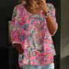 Linen Shirts For Women 3/4 Sleeve Button Down V Neck Summer Tops Dressy Casual Cute Shirts