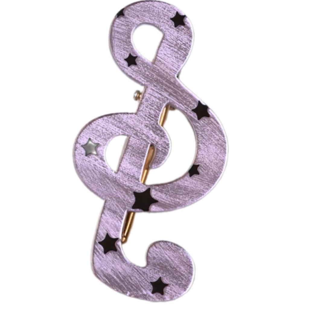 Stylish Striped Star Musical Note Resin Hair Clip For Women Girls Fashion Accessories