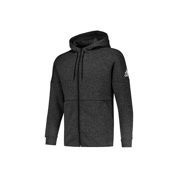 

adidas KNIT Solid Color Long Comfortable Jacket Men s Gray S