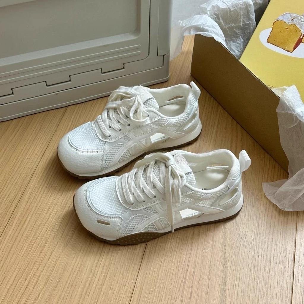 Hollow and breathable German training shoes women's 2025 new retro color matching comfortable and lightweight sports Forrest Gump shoes