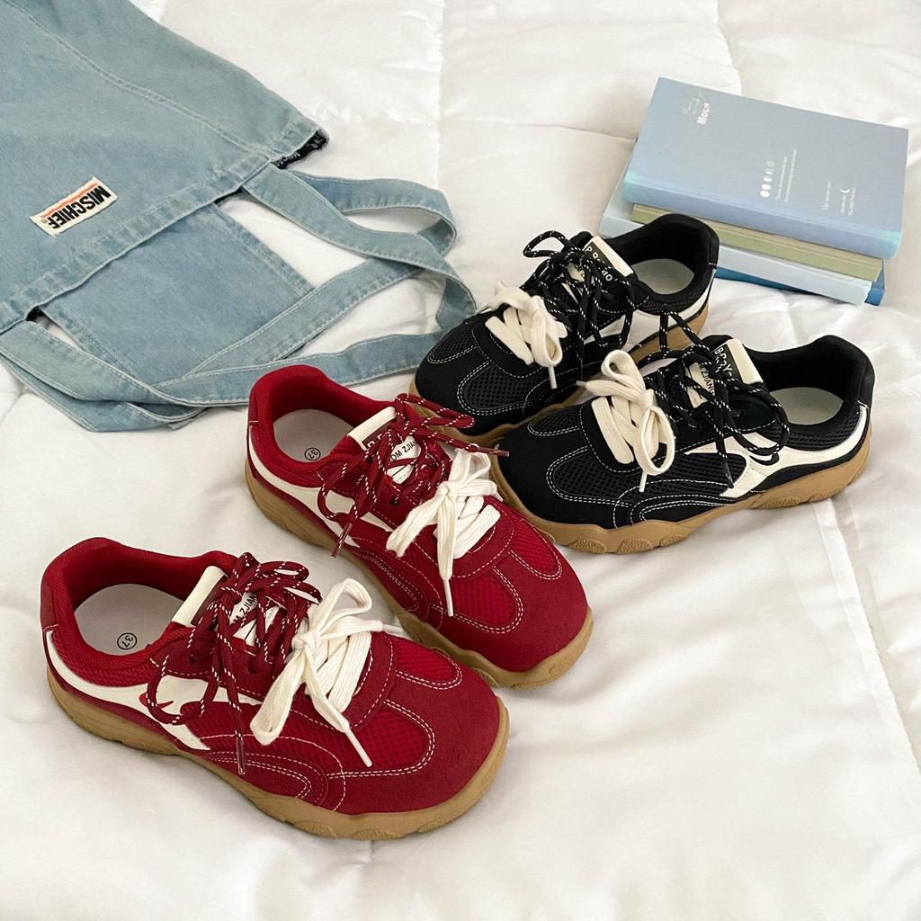 2025 Women's Red German Hiking & Casual Lightweight All-Match Skate Shoes