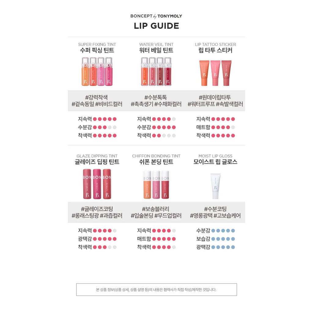 [01 Clear Coating] BONCEPT Moist Lip Gloss
