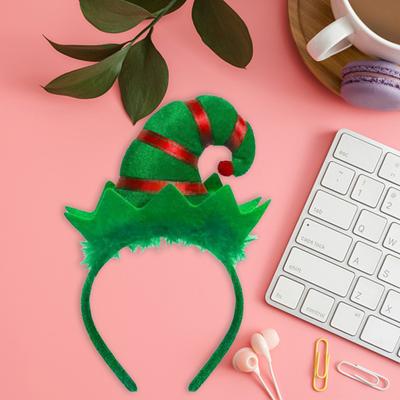 Roztomilá vianočná čelenka s klobúkom Santa a elfa pre deti a dospelých, darčeky, cosplay kostým na párty