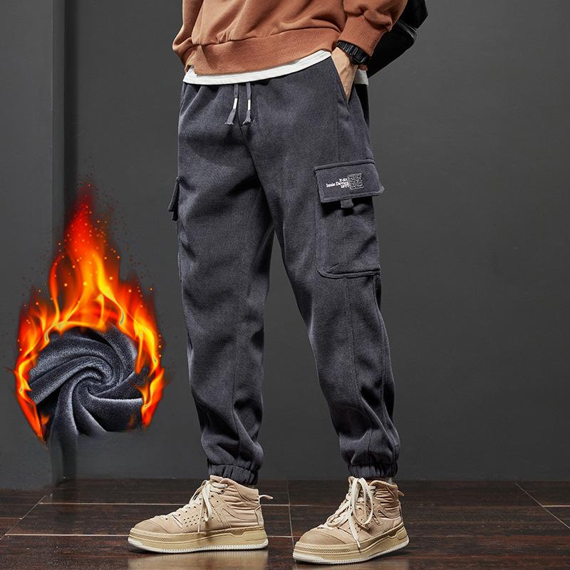 Autumn and Winter Corduroy Casual Overalls Men's Loose-fitting Harlan Sports Trousers