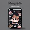 Good Luck Shin-chan MAGSAFE-Compatible Apple Leather Phone Case with Magnetic Card Holder