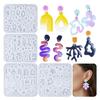 Set of 4 Geometric Irregular Earring Epoxy Mold Earring Pendant Mold for Craft Enthusiasts Jewelry Making Tool