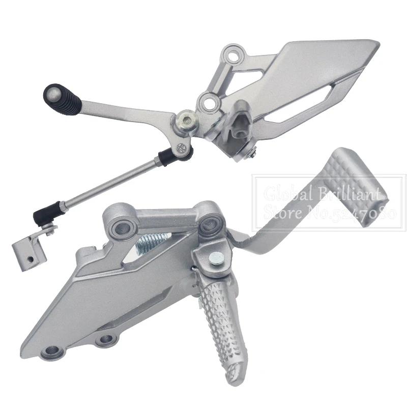 

2x мотоциклетный рычаг переключения передач передний кронштейн для подножки подставка для ног педаль переключения передач гоночный для KAWASAKI NINJA 300/250/R Z250 Z300 EX250 серый