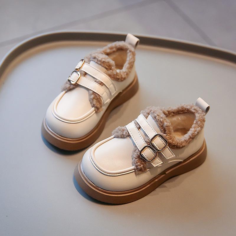 

Детская хлопковая обувь осень и зима новые детские нескользящие зимние ботинки для девочек плюс меховые сапоги для девочек теплая шерстяная обувь 37