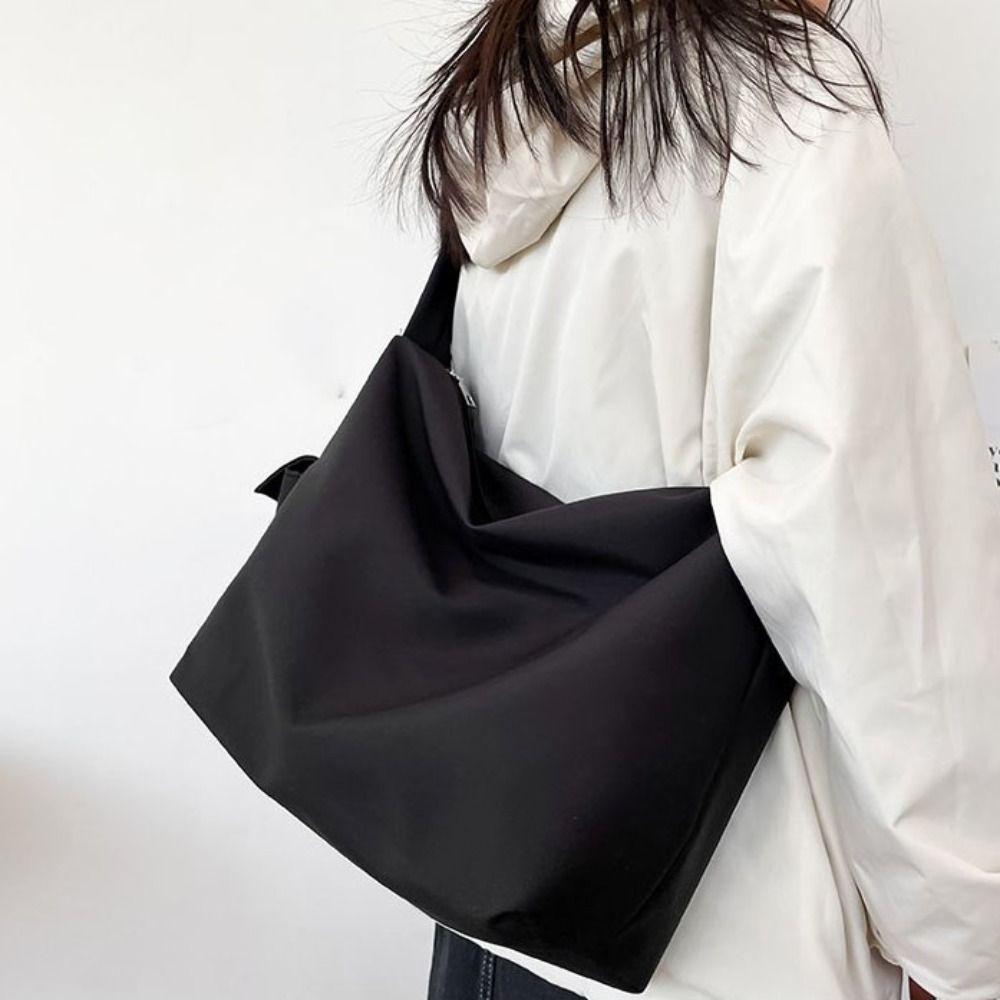 Japanese Style Casual Shoulder Bag Large Capacity Student Crossbody Bag Canvas Tote Bags  Students
