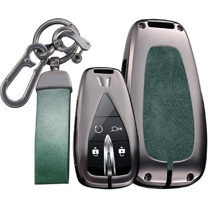 Leather Metal Car Key Fob Cover Case Fit for Changan CS35PLUS CS55PLUS CS75PLUS CS75 Eado UNI-T UNIK Oushang X5 X7 EV 2022 2023 Keychain Key Shell