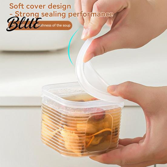 Refrigerator Soup Organizer PP And Box Sealed with Freezer Packaging Lids Food-Grade Odor Resistant Food Storage Box Microwave Safe