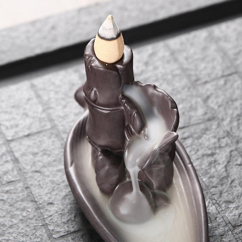 Keramik Wasserfall Rauch Rückfluss Räuchergefäß Halter Räucherschale Räucherstäbchen Heimdekoration