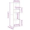 Bookshelf White 34 x 31 x 112 cm Engineered Wood