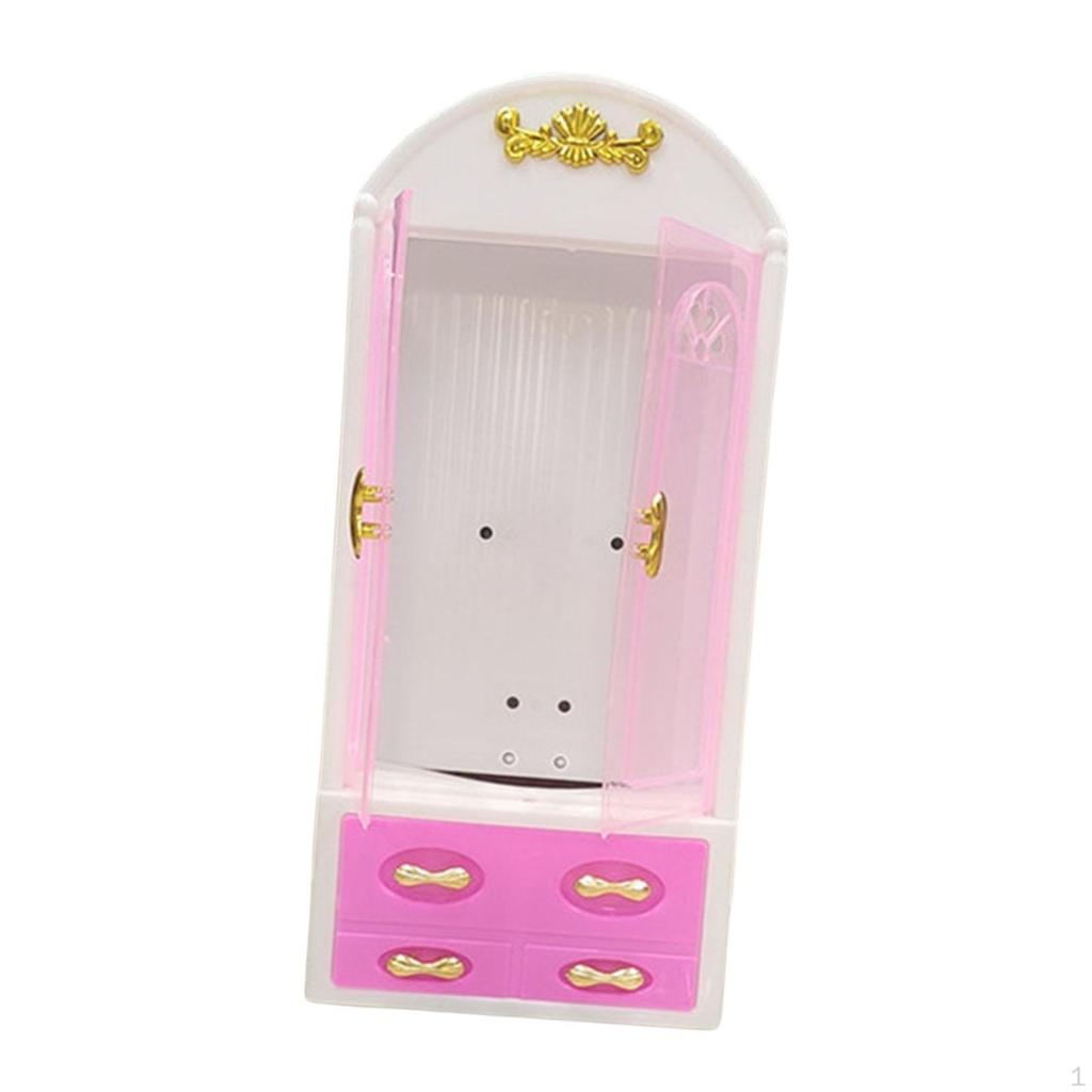 Mini Wardrobe Doll Clothes Holder DIY Versatile Creative Miniature House Furniture for Childrens Day