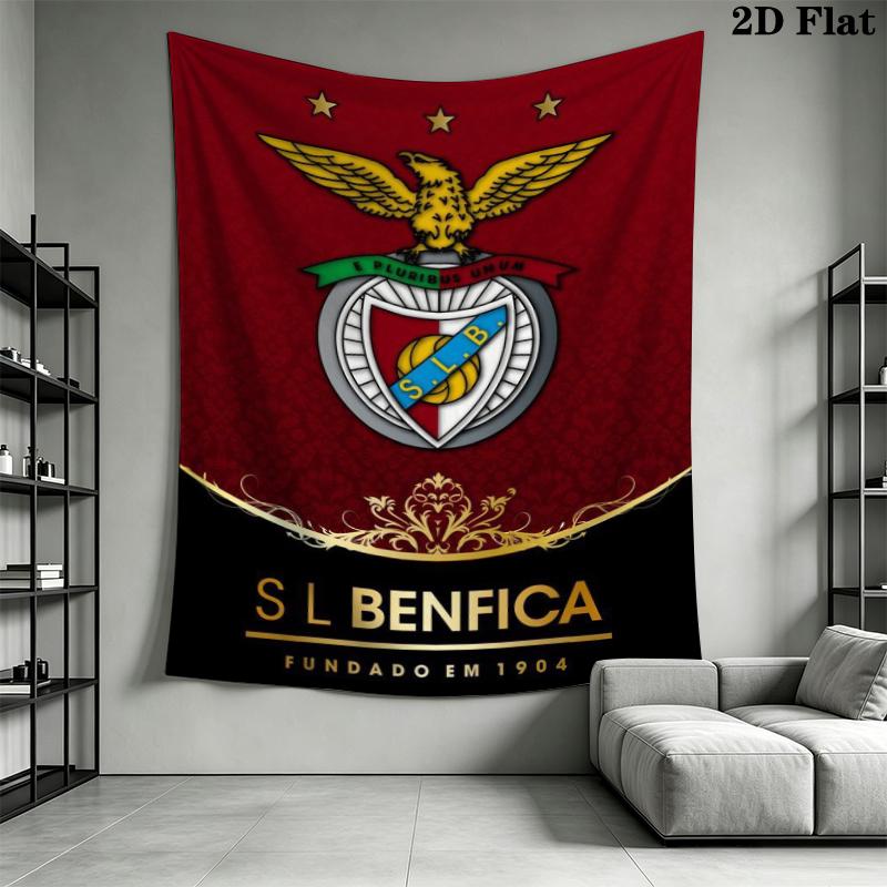 S.L. Benfica Wall Tapestry Aesthetic Wall Hanging Printed Fabric Blanket Decorative Tapestries for Bedroom Living Room Home Decor
