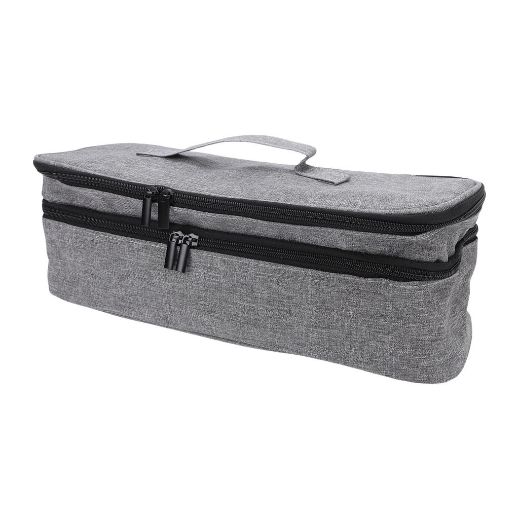 Hair Dryer Case Canvas Portable Double Layer Hair Dryer Travel Carrying Case for Curling Iron Hair Styling Tools