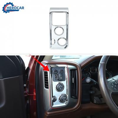 Chrome Headlight Switch Panel Decor Cover Trim For Chevy Silverado GMC Sierra