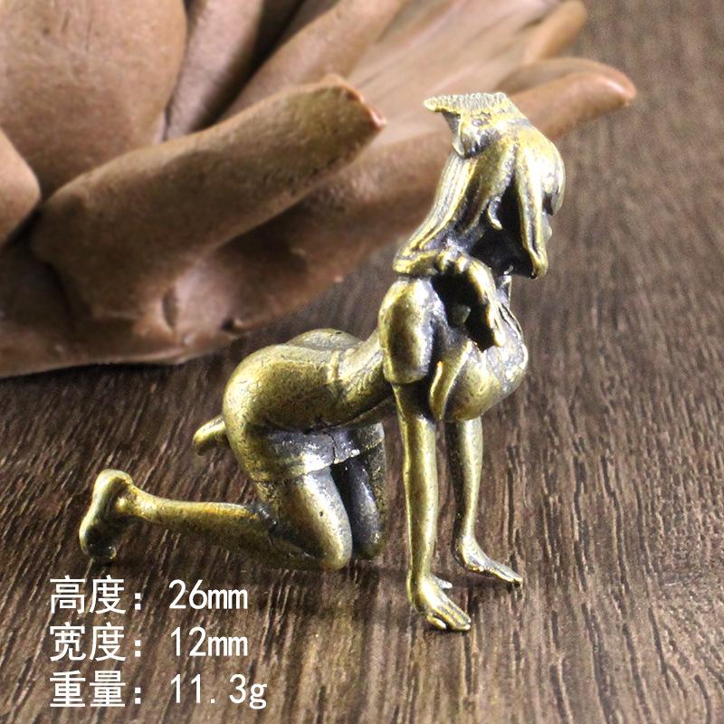 

Латунь Мельхиор Красота Фигурки Экшн Креативная Статуэтка Фигурка Поза на коленях Моделирование Настольный Мини-Орнамент Аксессуары