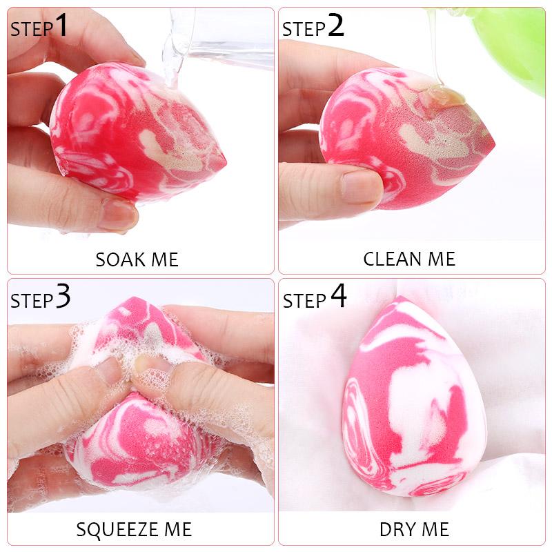 Beauty Egg Makeup Blender Foundation Cosmetic Puff Smooth Soft Marbled Drop Shape Beauty Tools Women Make Up Accessories