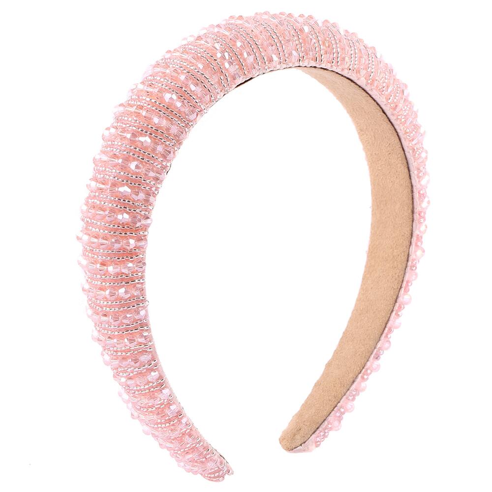 Baroque Rhinestone Headband Crystal Padded Hair Band Glittering Hair Accessories for Women Girls