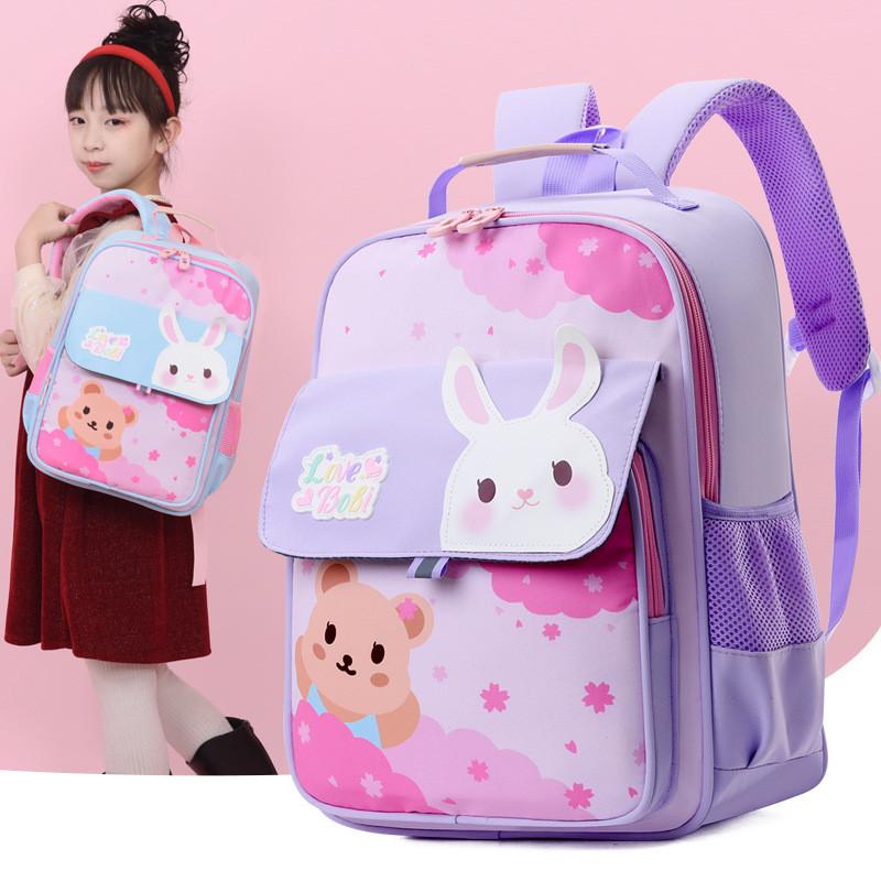 Rabbit Pattern Cartoon School Backpack For Toddler  Comfortable Strap Shoulder