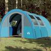 VidaXL Tunnel Camping Tent 4 Personnes, Shade Tent with Carry Bag, Camping Awning, Garden Shelter, Blue 94401