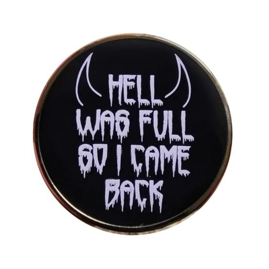 

Брошка ПЕКЛО БУЛО ПОВНЕ, ТОМУ Я ПОВЕРНУВСЯ Брошка-шпилька Вечірка Відпустка Пляжна вечірка Випускний Весілля Випускний Прикраса для одягу Вечірній аксесуар B