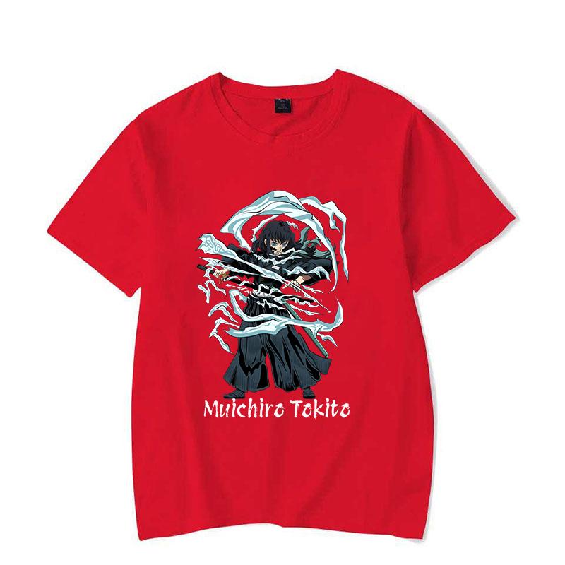 New FunnyTokitou Muichirou Print T-shirt Women Men Summer Casual Short Sleeve Shirt Fashion Anime Loose Tops