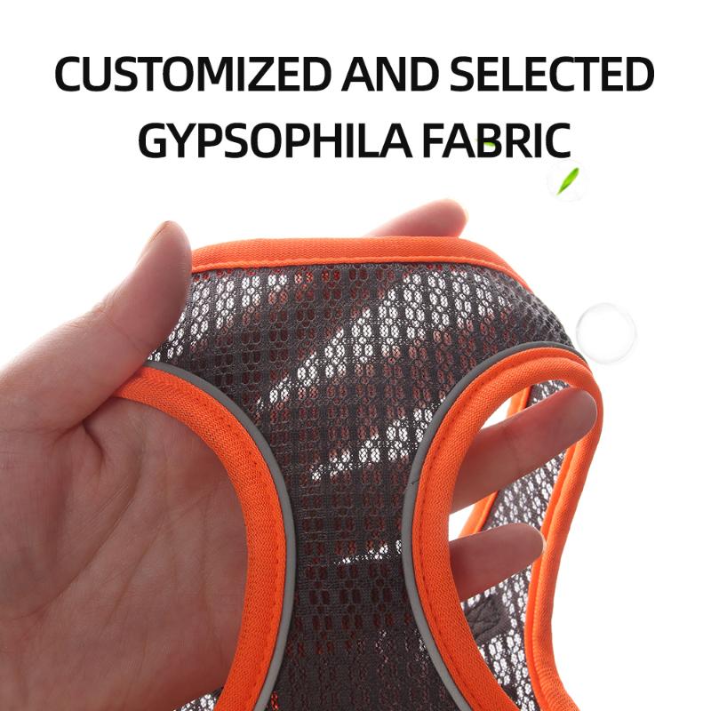 Szelki dla psa Ubrania odblaskowe oddychające regulowane obroże dla zwierząt domowych smycz do chodzenia na zewnątrz kamizelka dla buldoga francuskiego chihuahua klatka piersiowa