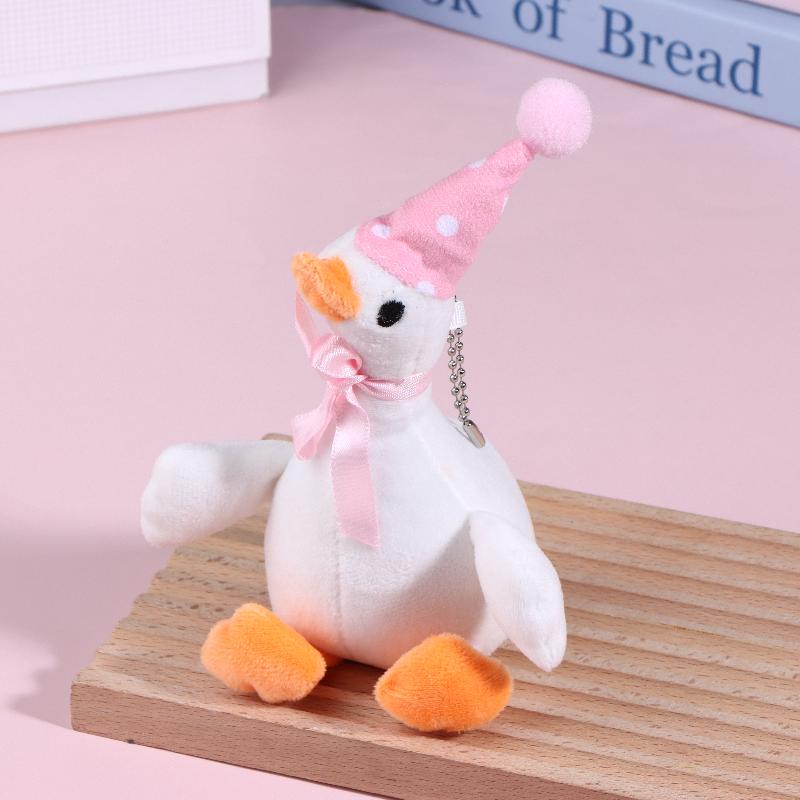 20cm Niedlicher Flauschiger Großer Weißer Gänse Anhänger Plüschtier Schlüsselanhänger Tasche Auto Hängendes Geschenk Für Freund Feste